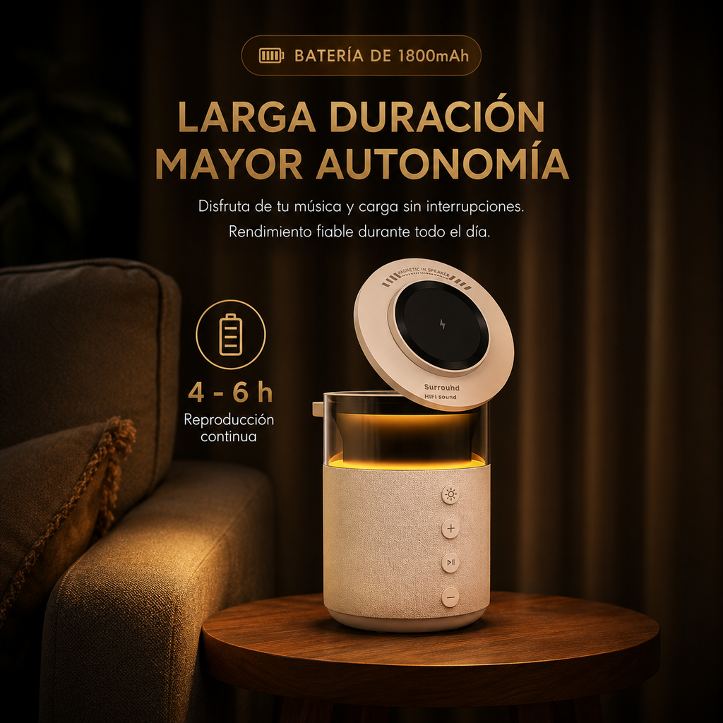 KORA Charge Pro —
Estación de Carga Inalámbrica Multifunción