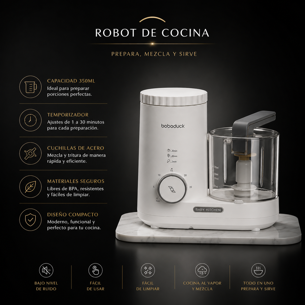 KORA Chef —
Robot de Cocina Multifunción