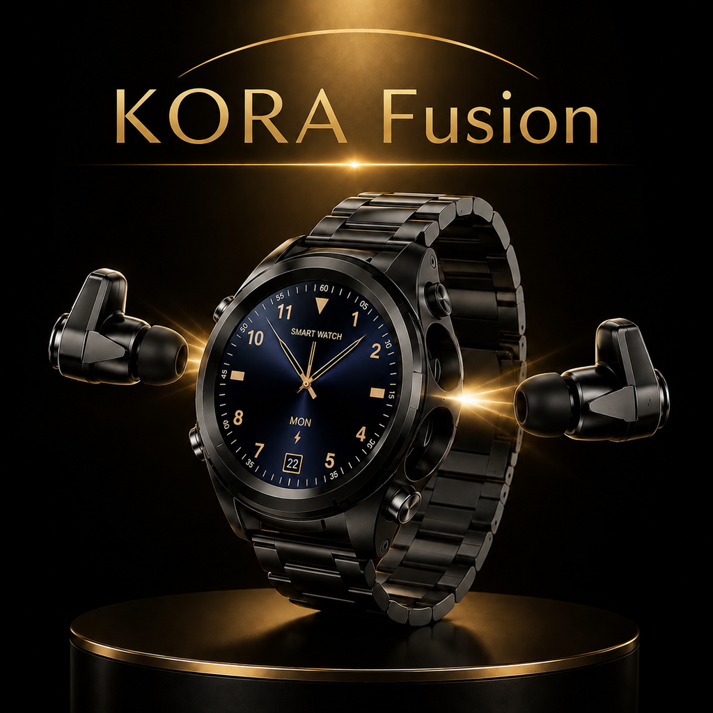 KORA Fusion —
Smartwatch con Auriculares
