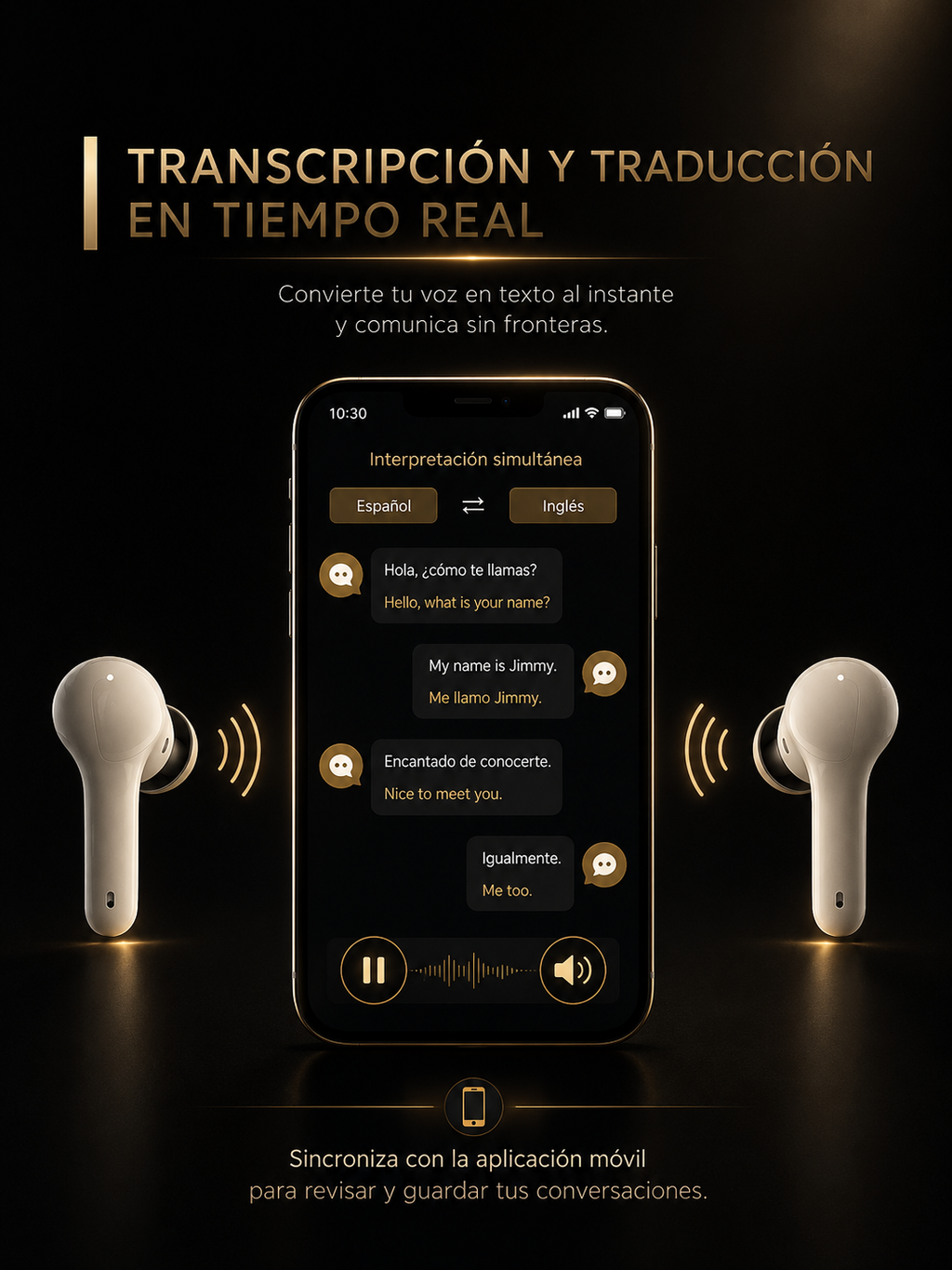 KORA Pods —
Auriculares Traductores IA