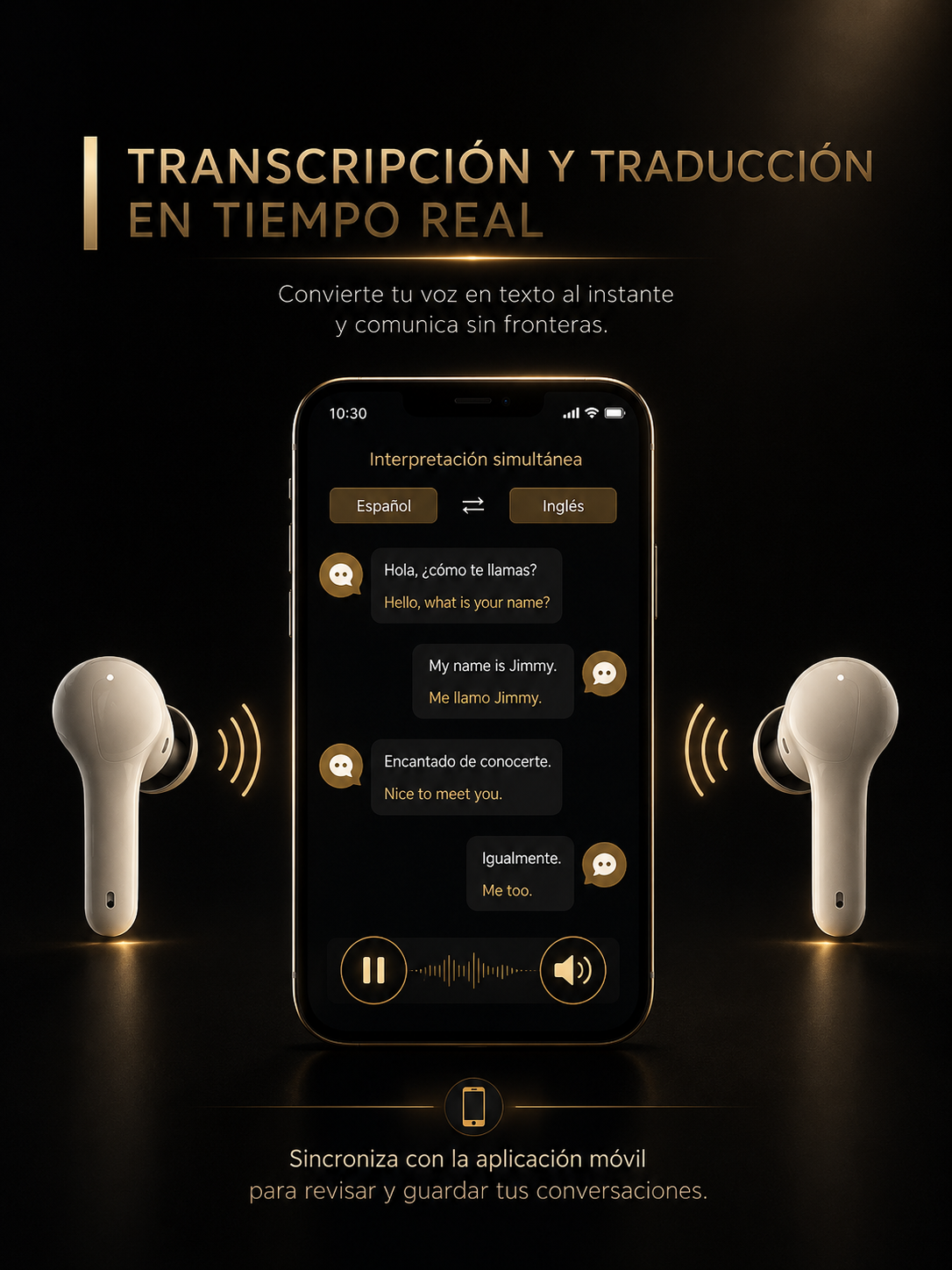 KORA Pods —
Auriculares Traductores IA