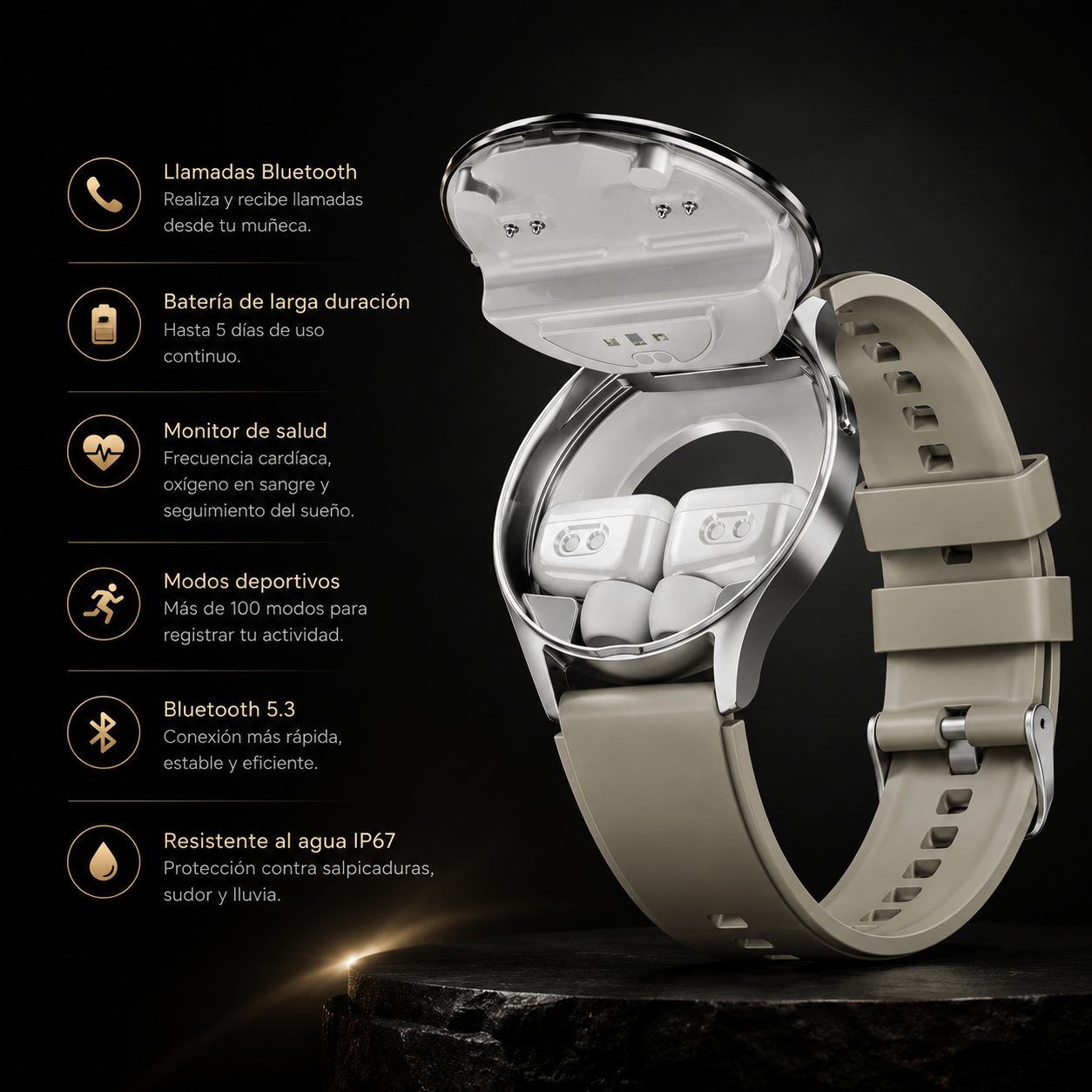 KORA Fusion Flip —
Smartwatch 2 en 1