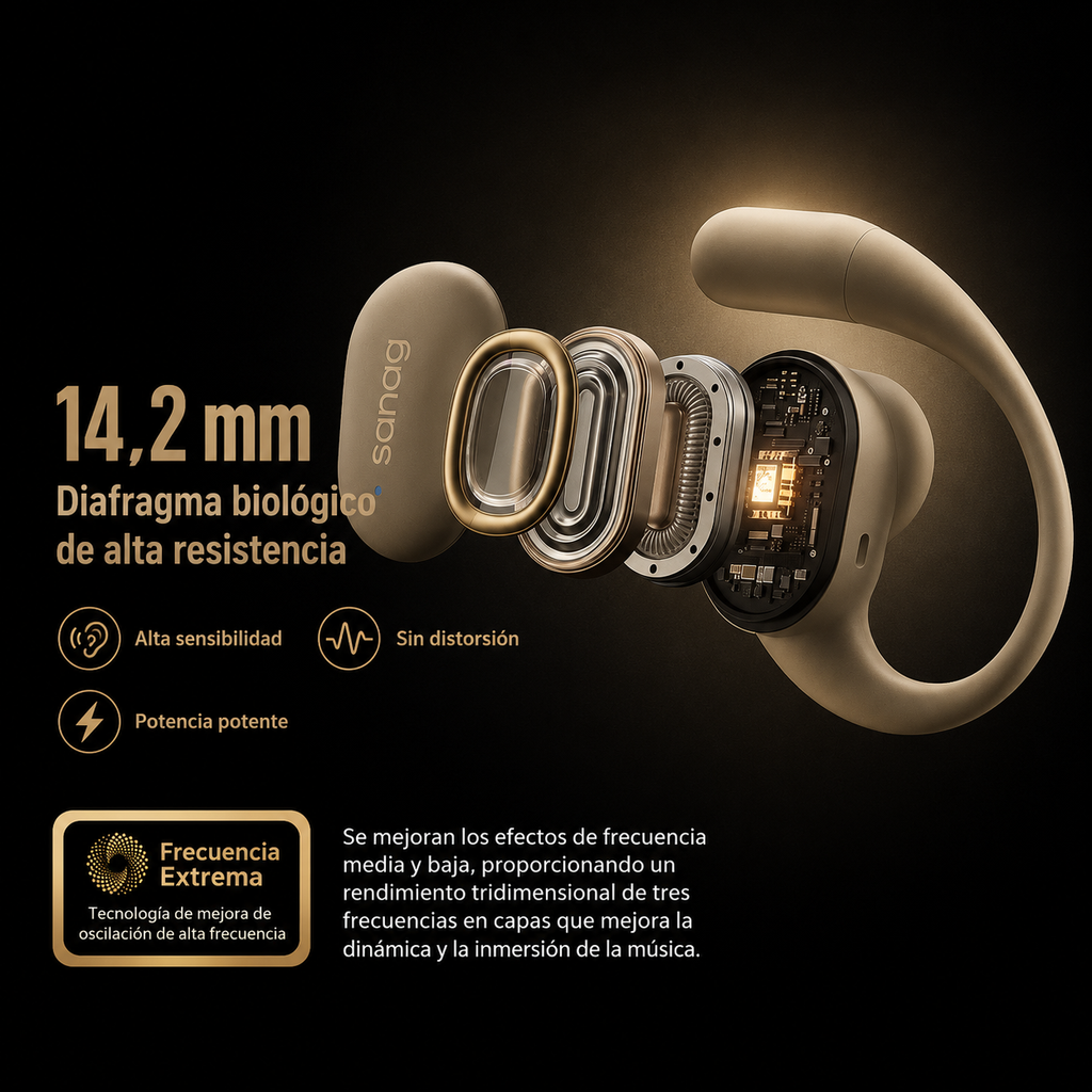 KORA Motion —
Auriculares Open-Ear Premium Bluetooth 6.0