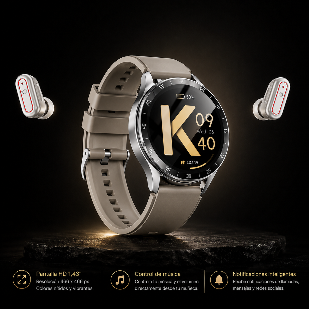 KORA Fusion Flip —
Smartwatch 2 en 1