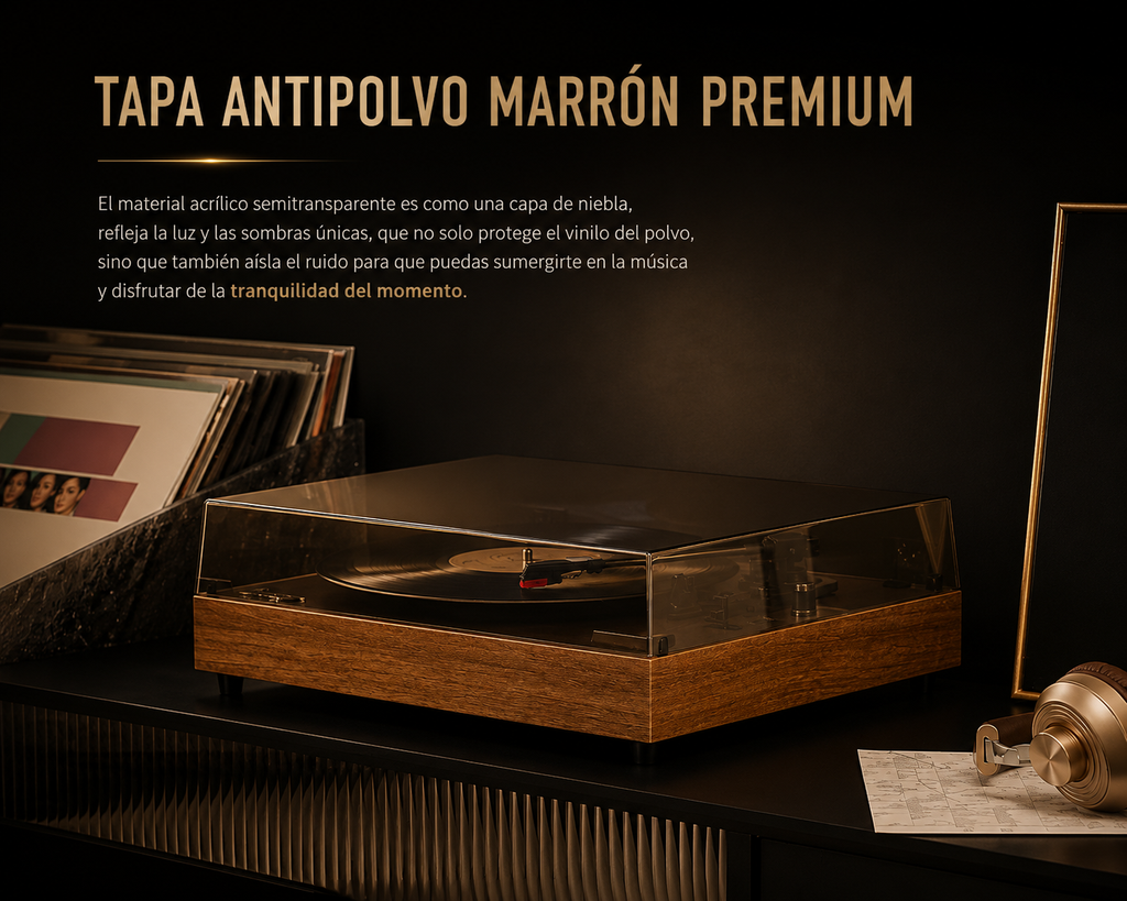 KORA Groove — 
Tocadiscos Bluetooth de Madera Premium