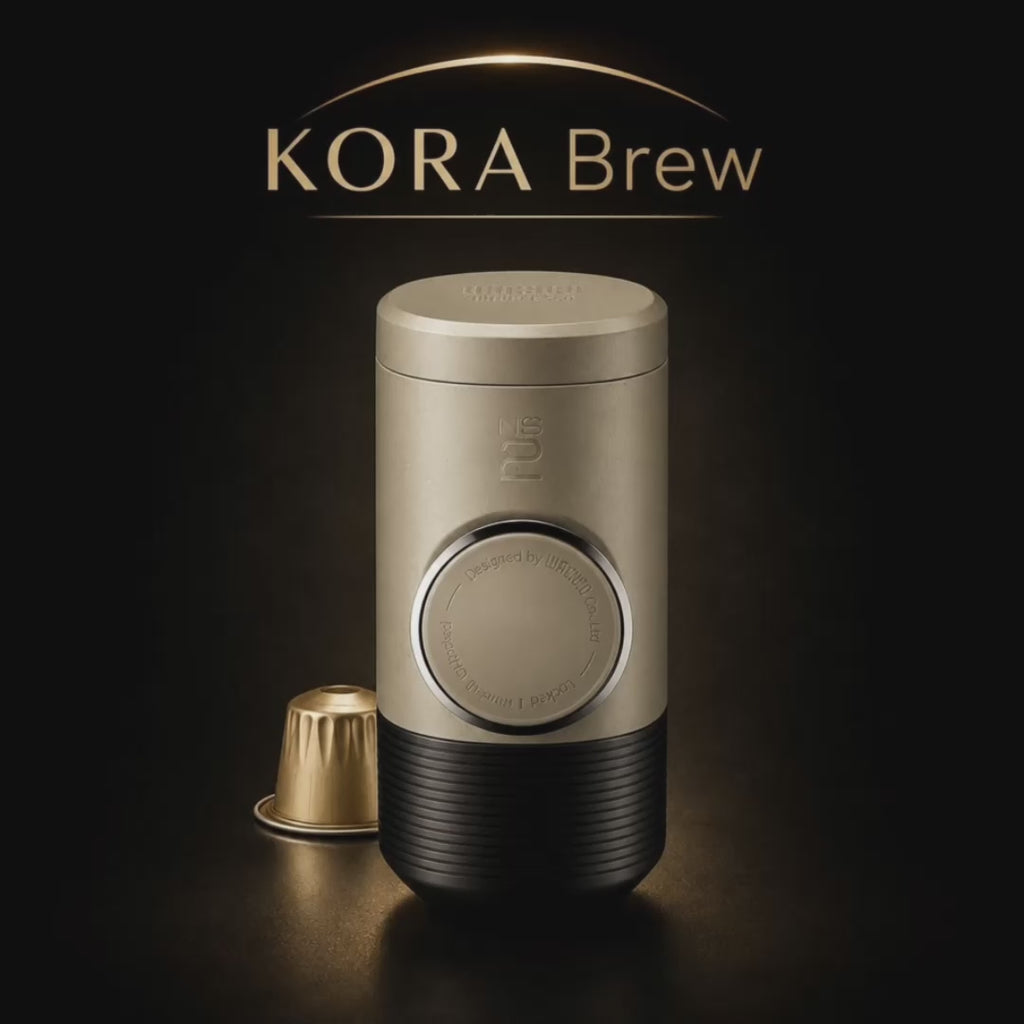 KORA Brew —
Cafetera Espresso Portátil