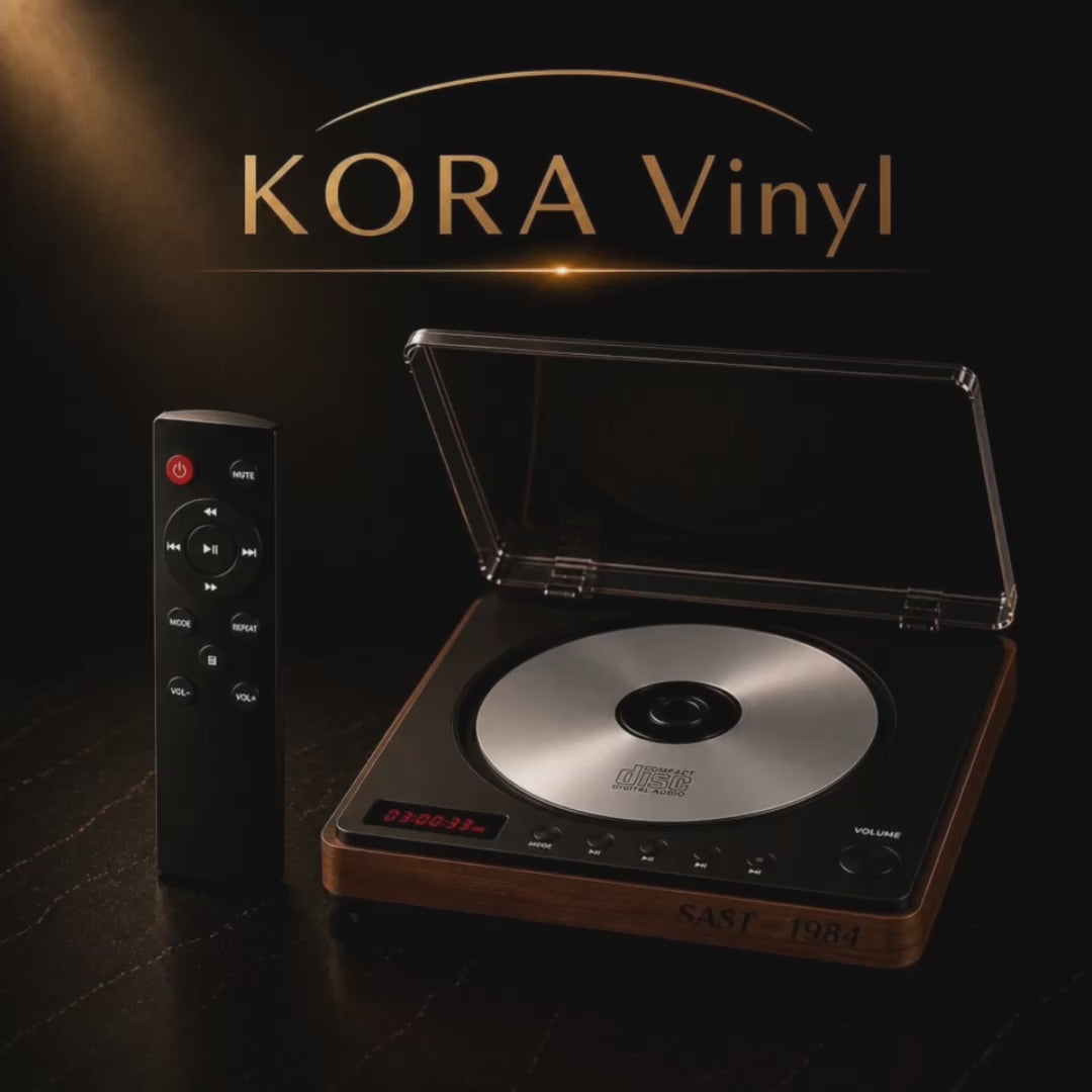 KORA Vinyl —
Reproductor CD Retro Multifunción